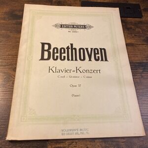 Edition Peters Nr 2894 Beethoven Klavier Konzert Opus 37 C moll Ut mineur C mino